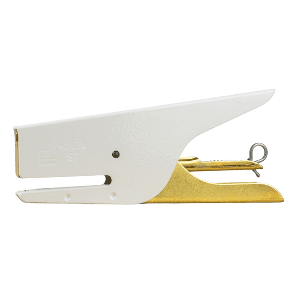 Ellepi Klizia 97 Gold Finish Stapler with Staples: 1 stapler / 1 pack of staples (White) 1-pack