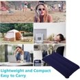 thumbnail image 3 of Almohada inflable para acampar, almohada de playa, almohada de viaje ligera y azul, almohada de aire flocada portátil para oficina, 44 x 28 cm, 3 of 5