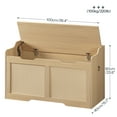 thumbnail image 6 of HOOBRO 39.4" Long Storage Chest, Large Storage Box, Toy Chest with Faux Rattan Decoration, Toy Box Organizer, Shoe Bench, with Safety Hinge and U-Shaped Cutouts, Living Room NL82CW01, 6 of 10