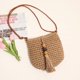 thumbnail image 3 of Bolso Bandolera Pequeño Paja Playa Con Y Borlas para Mujer (café), 3 of 8