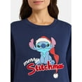 thumbnail image 4 of Disney Stitch Women’s Christmas Graphic Sweatshirt with Long Sleeves, Sizes XS-XXL, 4 of 5