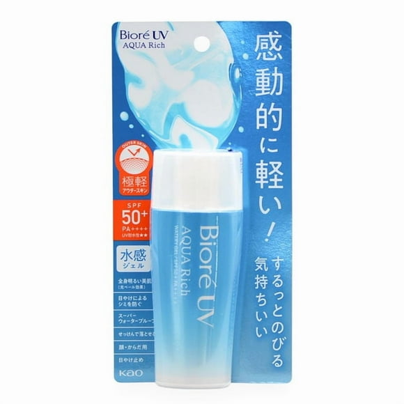 Gel de protección solar Biore UV Aqua Rich, SPF50+ PA++++, 70 ml