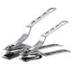 thumbnail image 1 of 2pcs 360 Degree Nail Clipper Rotating Nail Trimmer Stainless Steel Nail Clippers Portable Manicure Tools for Man Woman Home Travel (Size L and Size S), 1 of 4