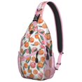 thumbnail image 1 of Lightweight Papaya Print Travel Sling Backpack with Abstract Tropical Fruit Pattern, Cute and Funny Cartoon Design, Durable Crossbody Bag for Outdoor Activities and Fashionable Use, 1 of 6