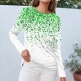 thumbnail image 5 of BDPORKAS St Patrick's Day Shirts for Women Lucky Irish Shamrock Long Sleeve Paddy's Day T-Shirts Graphic Tees Tops, 5 of 5