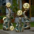 thumbnail image 2 of Garden Statues Rabbit with Solar Lantern Outdoor Bunny Figurines Decorations for Patio Yard Lawn Ornaments Gifts for Birthday Easter Housewarming Mother's Day, 2 of 12