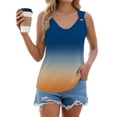 thumbnail image 2 of Yubnlvae Loose Fit Tank Tops for Women - 2025 Trendy Summer Workout, Yoga & Beach Camisoles (Breathable, V-Neck) Blue L, 2 of 4