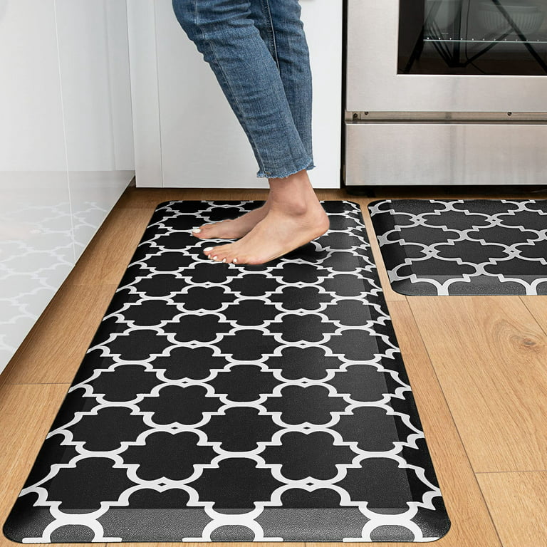 Comfy Feet Black Floor Mat - Extra-Padded, Non-Slip, Anti-Fatigue