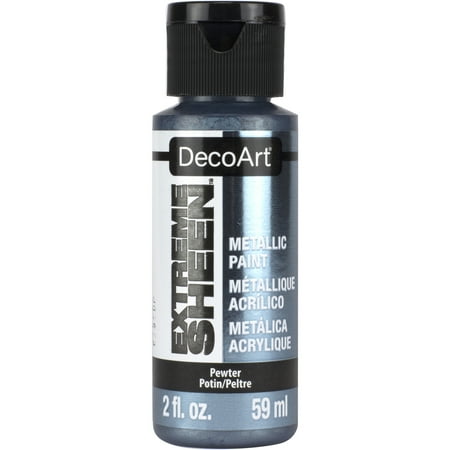 UPC: 0766218096975 | DecoArt Extreme Sheen Acrylic Color 2 oz. Pewter