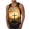 thumbnail image 1 of Camisas de Suéter para Hombre Moda Casual Hawaii Impresión sin Mangas Cuello Redondo Tanque Deportivo, Poliéster, 1 of 4