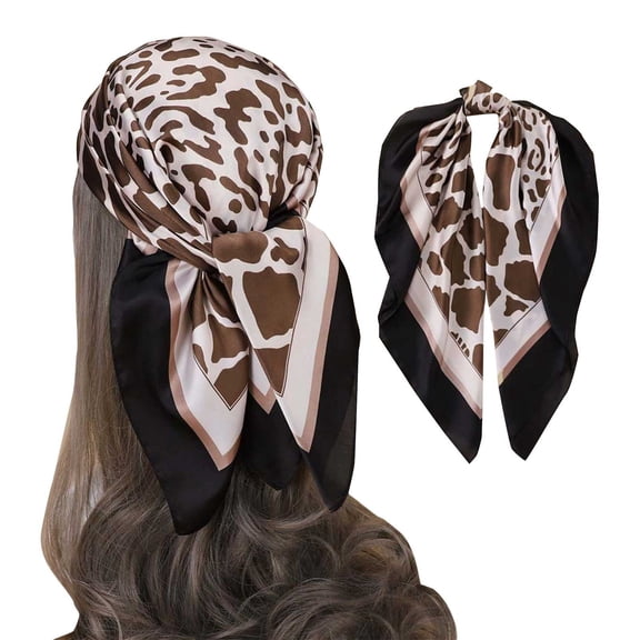 Stretchy Sweatbands Hair Bands CQXIDFH Vintage Leopard Chain Printed Headband, Fashion Retro Style Hair Hoop, Elegant Daily Headwear for Spring Summer, Hair Accessories (A, One Size)