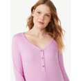 thumbnail image 3 of Joyspun Women's Hacci Knit V-Neck Chemise, Sizes S to 3X, 3 of 4