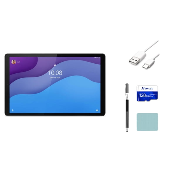 Lenovo Tab M10 10.1" HD (2nd Gen) Touch Tablet, MediaTek Helio P22T, 32GB Storage, 3GB Memory, Wi-Fi, Bluetooth, Iron Grey, Android 10   Mazepoly Accessories