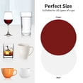 thumbnail image 6 of Rateoe Maroon Drawing Drink Coasters Set of 4 Leather Coasters Spill Protection for Table Desk,Durable and Non Slip Leather Coaster ,4 Inches Drink Mats-Round Shape, 6 of 6