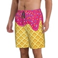 thumbnail image 2 of Balery Red Ice Cream Traje de Baño Estilo Hawaiano para Hombre, Shorts de Secado Rápido con Bolsillos-Small, 2 of 6