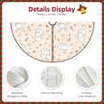 thumbnail image 3 of Lsque Cute Rabbit Print Christmas Tree Skirt with Ties and Velcro,Xmas Holiday Decorations, Adjustable Tree Skirt-30", 3 of 6