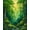 Green, Pattern 1, variant on Flatwoven High Traffic Area Rug, Lush Forest Floral Motif, Non Slip, Stain Resistant, Washable Area Rugs for Living Room, Bedroom(Green, 4X6)