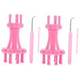 thumbnail image 4 of Raindrops 2 Sets  of Wool Crafts Knitter Plastic Knitting Machine Practical Knitting Spool Loom for Home, 4 of 8