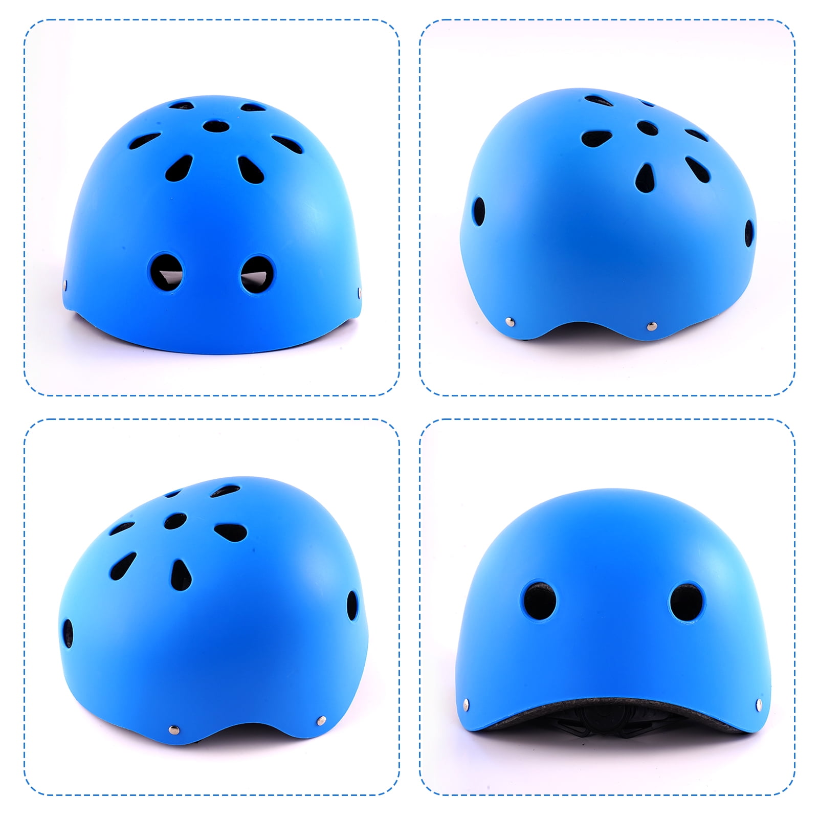 Buquapse Kids Bike Helmet Set, Skateboard Knee Pads, Boy Girl Child Cycling Helmet with Knee Pads Elbow Pads Wrist Guards Youth Skateboard Helmet for Kids 3-12