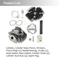 thumbnail image 2 of 50cc Engine Piston Cylinder Head Top End Gasket Rebuild Kit 4J2113110100 Fit for 1981-2009 Yamaha PW50 QT50, 2 of 6