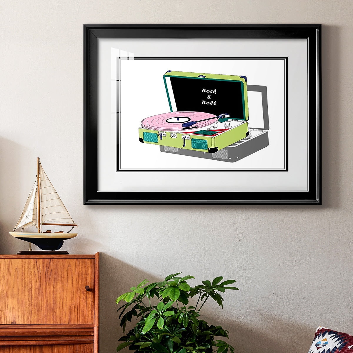 Record Shop II Premium Framed Print - Ready to Hang