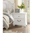 thumbnail image 2 of Classic White Finish Twin Panel Bed Nightstands Traditional Style 3pc Bedroom Set, 2 of 5