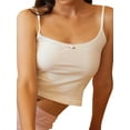 thumbnail image 2 of Women's Summer Solid Color Sleeveless Backless U Neck Camisole, 2 of 7