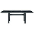 thumbnail image 3 of vidaXL Outdoor Dining Table Garden Porch Patio Table with Glass Top PE Rattan, 3 of 36