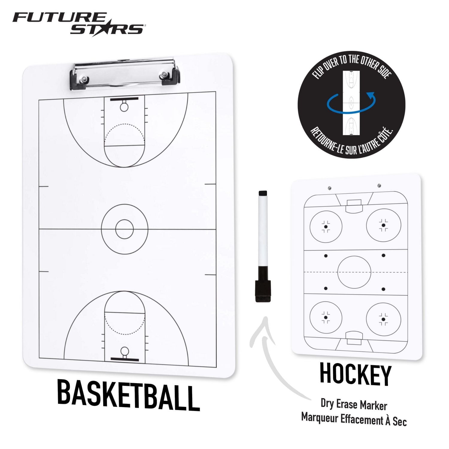 Future Stars Multi-Sport Clipboard - Basketball / Hockey
