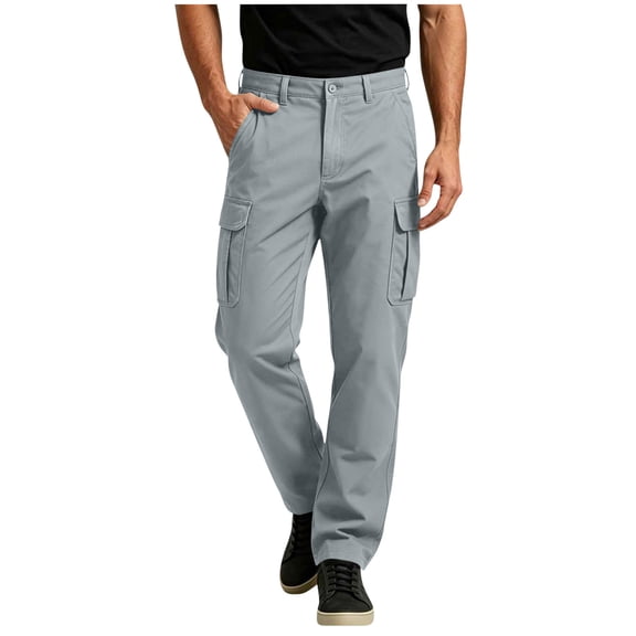 FAIWAD Men's Cargo Pants with Side Pockets Straight Leg Lightweight Work Pants Outdoor Casual Wear