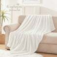 thumbnail image 6 of Exclusivo Mezcla Large Flannel Fleece Velvet Plush Throw Blanket - 50" x 70" (White), 6 of 7