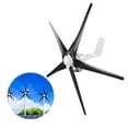 thumbnail image 4 of Wind Generator, 12M / S Practical Low Vibration 5 Blade Wind Generator, Beautiful Look For -40 Degrees Celsius -80 Degrees Celsius  Boats White,Black,Blue, 4 of 8