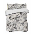 thumbnail image 2 of Quilts Twin XL Size, Black Grey Spring Floral Soft Comforter Bedding Set for Bed, Summer Botanical Watercolor Rustic Lightweight Quilted Bedspread with Pillow Cover(2 Pieces), 68x98 Inch, 2 of 6