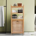 thumbnail image 7 of Bamboo 3-Tier Laundry Sorters 70lbs Laundry Organizer Cabinet, 7 of 7
