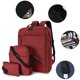 thumbnail image 3 of Xihbxyly Venta de Palets Mochila de Moda de Tres Piezas, Mochila para Hombre, de Negocios, con Carga Usb, para Ordenador Portátil, Perno para Estudiantes de Alta Capacidad, 3 of 5