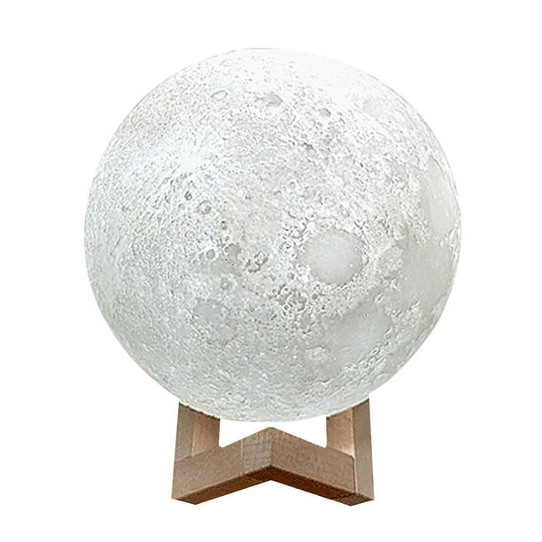 3D Printing Moon Light Lunar Night Lamp Yellow and Cool White Dimmable Touch Control for Home Decorative Light for Baby Kids
