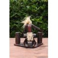 thumbnail image 6 of Handmade Wooden Primitive Tribal Playing 3 Djembe Drums Figurine Drumming Statue Funny Sculpture Tiki Bar Handcrafted Unique Gift Decor Accent Figurine Hand Carved, 6 of 6