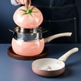 thumbnail image 6 of Soup Pot Sauce Pan Wooden Handle Butter Warmer Comfortable Grip Easily Clean with Lid Multifunction Cooking Pot Small Babies Food Cooker pink set, 6 of 8