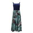 thumbnail image 6 of IROINNID Square Neck Dress For Women Sleeveless Fashion Casual Floral Pleated Sling Irregular Dress Full-Length Prints A-Line Dress, 6 of 8