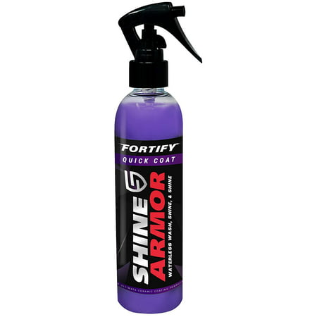 Shine Armor Fortify Quick Coat – Ceramic Coating - Car Wax Spray - Waterless Car Wash & Wax - Hydrophobic Top Coat Polish & Polymer Paint Sealant (Best Car Wash Spray Gun)