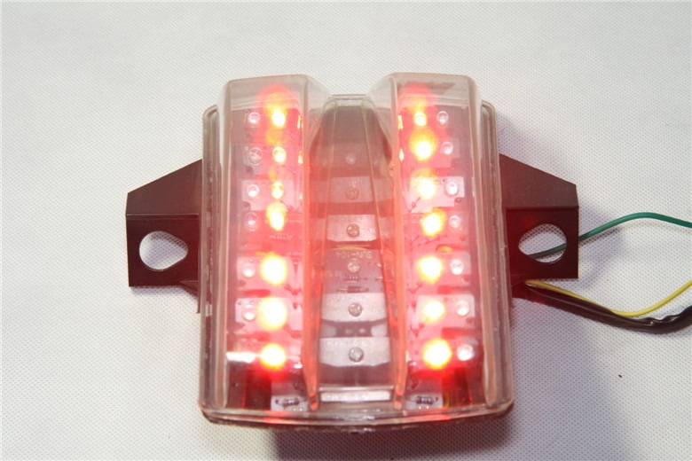 HTT Motorcycle LED Tail Light Brake Tail Lights with Integrated Turn