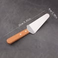 thumbnail image 3 of MORESEC under $5 Stainless Steel Cake Spatula, Stainless Steel Cake Spatula,Wooden Handle Triangular Cake Server,Pizza Cheese Serving Spatula,Baking Kitchen Tool Utensil,Professional Baker Spatula, 3 of 5