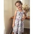 thumbnail image 2 of Arshiner Toddler Girl Summer Dresses Casual Sleeveless Button Down Swing Flowy Tiered Midi Sundress with Pockets, 2 of 6