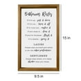 thumbnail image 4 of Bathroom Rules Sign - Farmhouse Toilet Decorations Restroom Wall Decor - Funny Gift for Men and Women - Vertical 15x9.5 Inches, 4 of 4