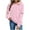 Pink, variant on Womens Valentines Sweatshirt Love Print Heartbeat Shirt Solid Color Crew Neck Sweatshirt Casual Long Sleeve Tops Valentines Shirts for Women