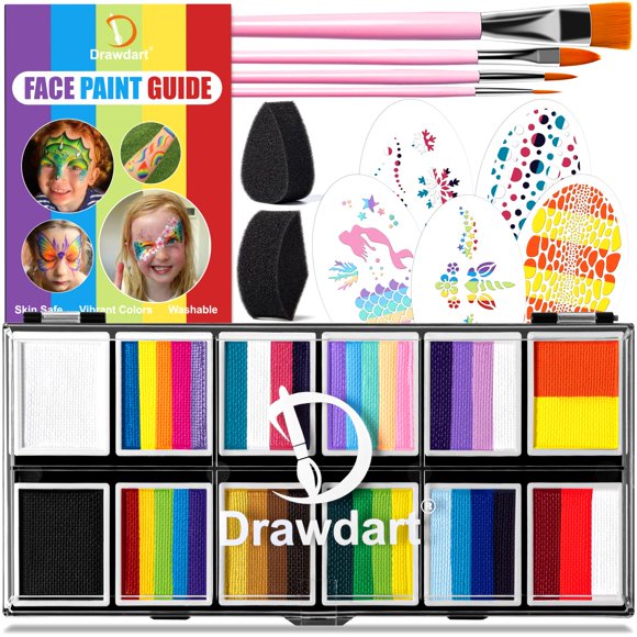 Kit de pintura facial Drawdart Professional con plantilla de 10 ml