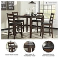 thumbnail image 3 of Signature Design by Ashley Coviar 5 Piece Counter Height Dining Set, Includes Table & 4 Barstools, Brown, 3 of 7