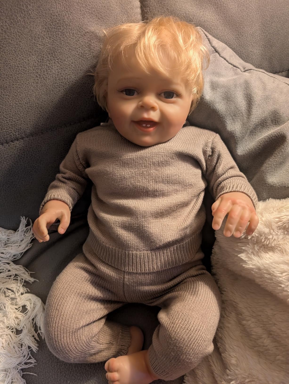 Reborn Baby Dolls Boy - 24" Cute Realistic Newborn Baby Doll, Real Life Cloth Body Baby Dolls with Accessories for 3+ Year Old Gifts, Pretend Play