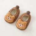 thumbnail image 5 of MEZZALL Winter Children Shoes For Girls Boys Floor Shoes Flat Bottom Non- On Plush Warm Comfortable Cute Cartoon Bear Breathable Footwear, Brown, 6-12 Months, 5 of 8