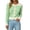 Green, variant on Karight Women's Striped Button Down Cardigan Crew Neck Long Sleeve Cropped Knit Sweater Outerwear with Gold Buttons